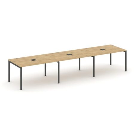 Стайл Проджект Стол переговорный SN-4P.SPRG-022 Тиквуд Светлый/Металл Антрацит 3540*980*750