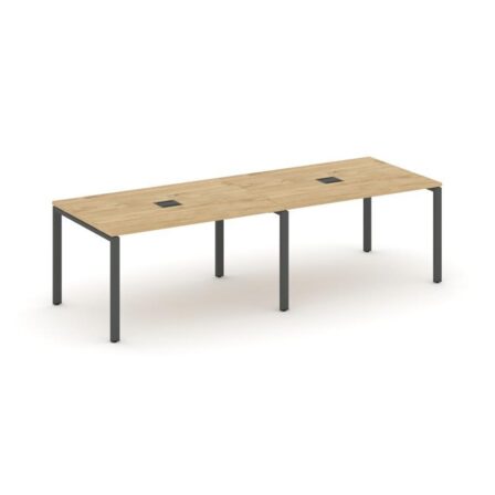 Стайл Проджект Стол переговорный SN-6P.SPRG-011 Тиквуд Светлый/Металл Антрацит 1960*980*750